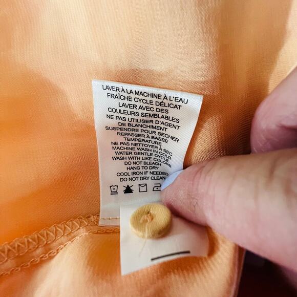 Joie Button Front Flutter Sleeve Blouse Peach Size Small New - Picture 11 of 12